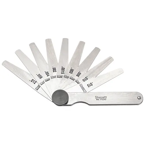 SS TAPER THICKNESS GAGE 9PC .002-.015