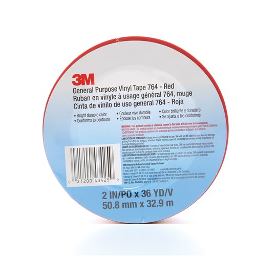 764 2X36 5MIL VINYL TAPE RED