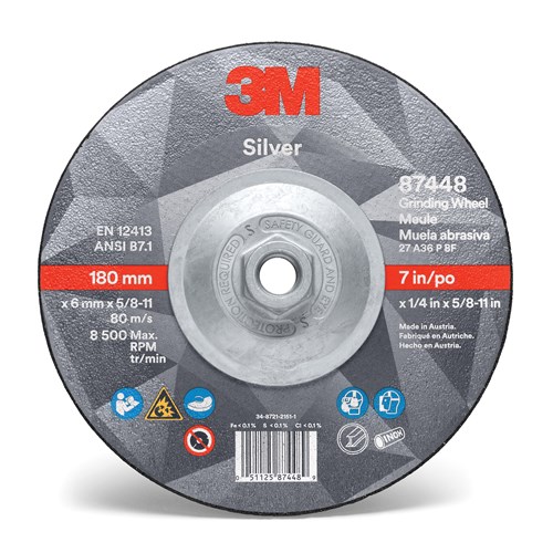 7X1/4X5/8-11 T27 SILVER GRINDING WHEEL