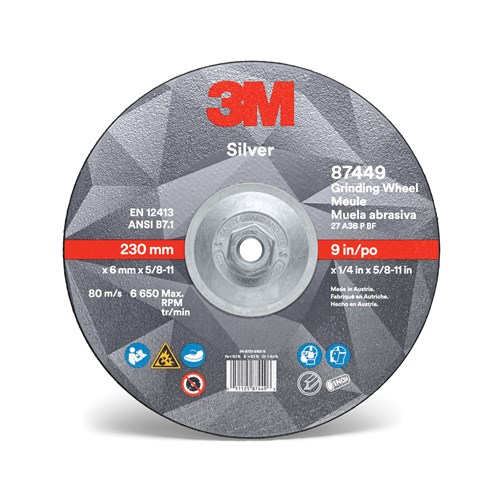 9X1/4X5/8-11 T27 SILVER GRINDING WHEEL