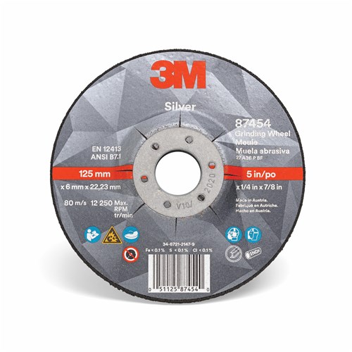 5X1/4X7/8 T27 SILVER GRINDING WHEEL