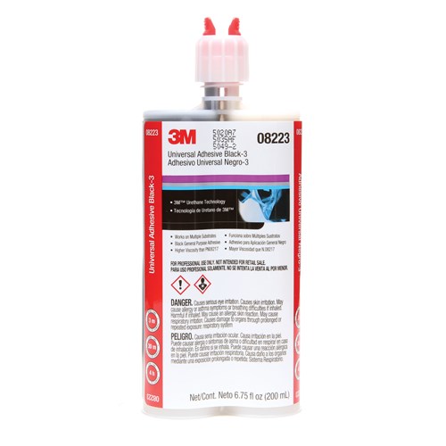 200ML CARTRIDGE BLACK UNIVERSAL ADHESIVE