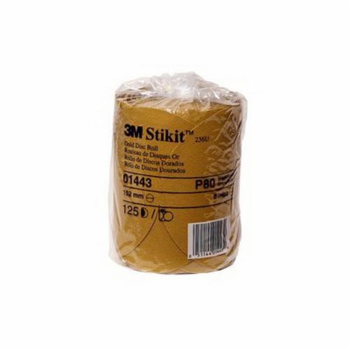 6" P80A STIKIT GOLD DISC ROLL 125/RL