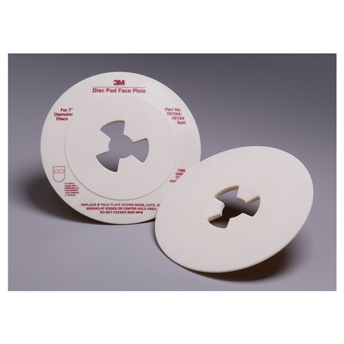 7" SOFT WHITE BACK UP PAD PLATE