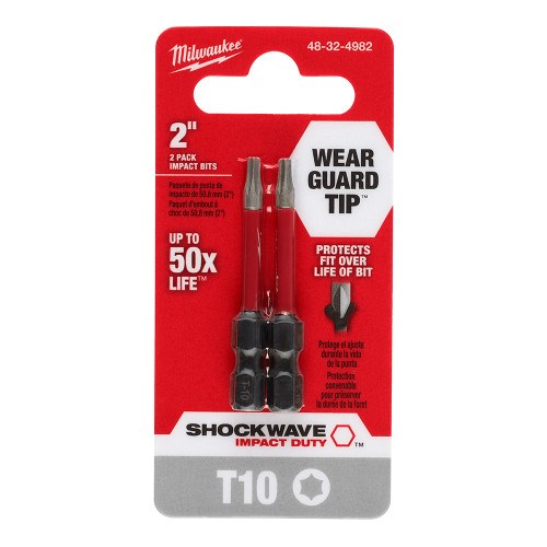 SHOCKWAVE 2" T10 BIT 2PK