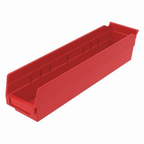 4-1/8X4X18 SHELF BIN (RED)