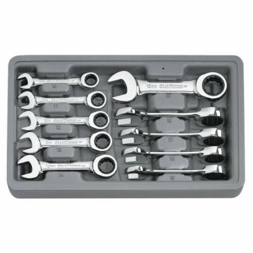 10PC SET WRENCH RATCHET COMB STBY MET