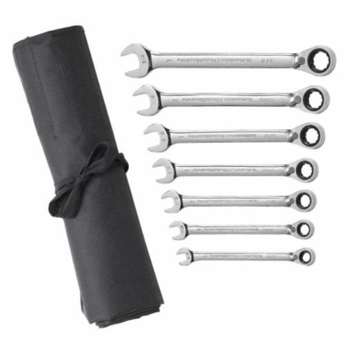 7PC SET WRENCH RATCHET COMB REV SAE ROLL