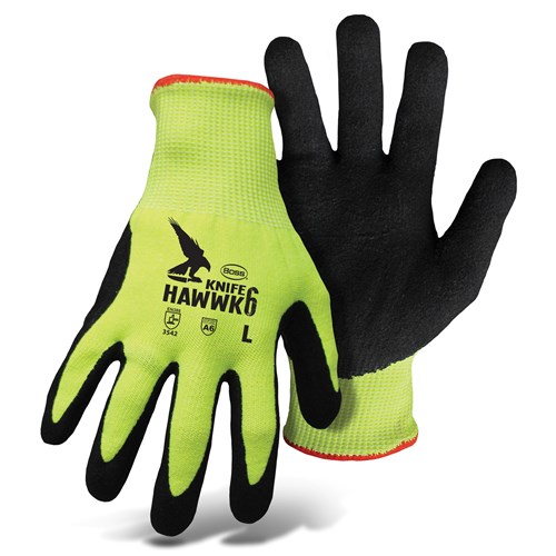 NITRILE COATED PALM & FNIGER GLOVE L