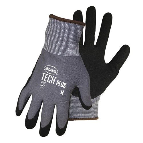 BLACK NITRILE COATED GLOVE XL