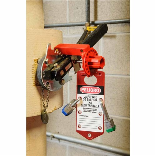 PK5 RED ALUM LOCKOUT HASP - SPANISH