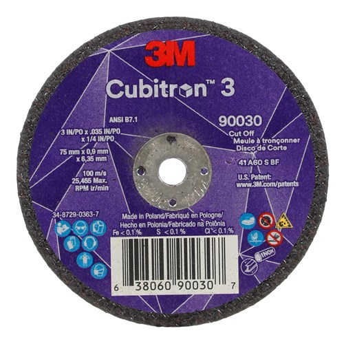 3X.035X1/4 60+ T1 CUB3 CUTOFF WHEEL