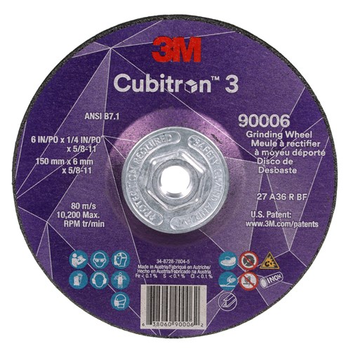 6X1/4X5/8 36+ T27 CUB3 GRINDING WHEEL