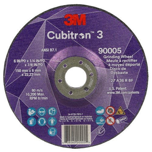 6X1/4X7/8 36+ T27 CUB3 GRINDING WHEEL