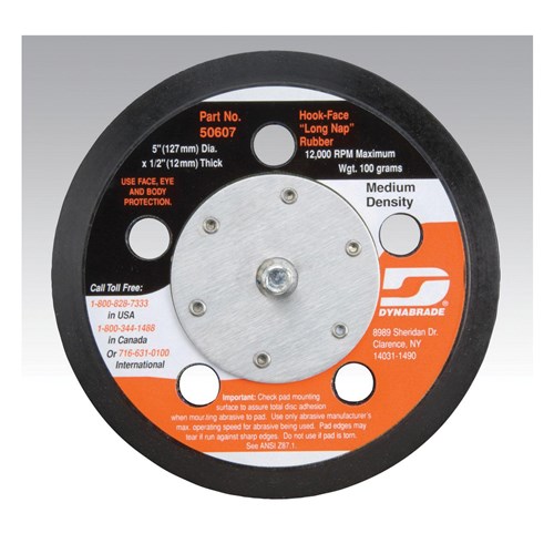 5" VAC DISC PAD, HOOK-FACE, LONG NAP