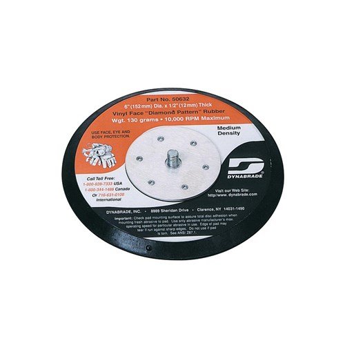 6" NON VAC RUBBER FACE DISC PAD