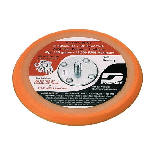 6" DIA. NON-VAC DISC PAD, VINYL-FACE