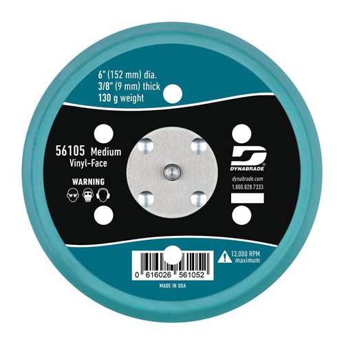 6" DIA. VAC DISC PAD, VINYL-FACE