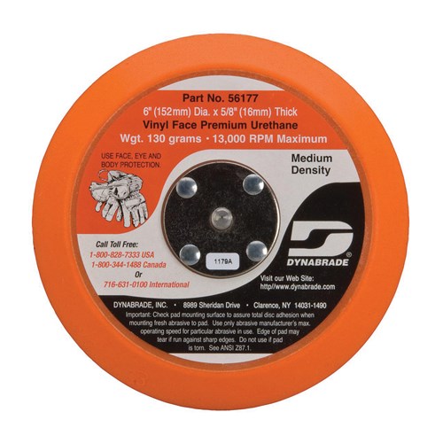 6" DIA. NON-VAC DISC PAD, VINYL-FACE