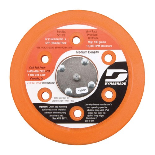 6" DIA. VAC DISC PAD, VINYL-FACE