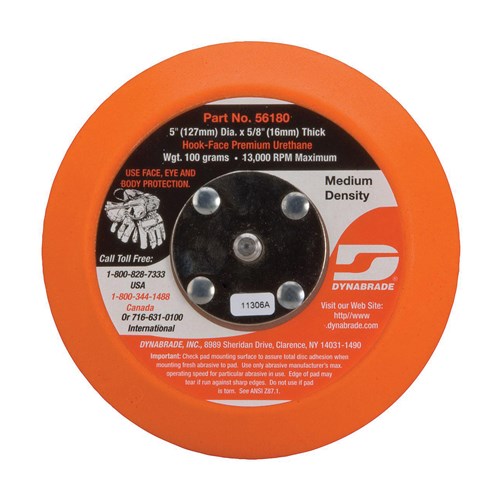 5" NON-VAC MED HOOK & LOOP BACKING PAD