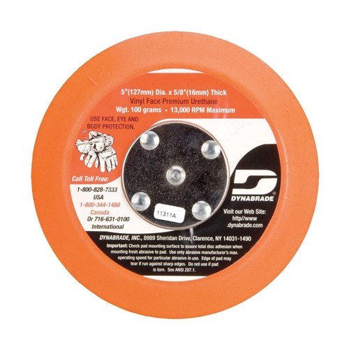 5" SOFT 5/8" THICK DISC PAD 5/16-24 MALE