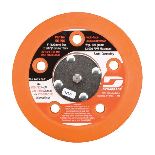 5" VAC DISC PAD, HOOK-FACE, SHORT NAP