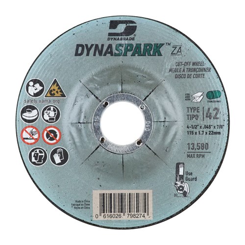 DYNASPARK ZA 4.5X.045X7/8 T42 RT ANGLE