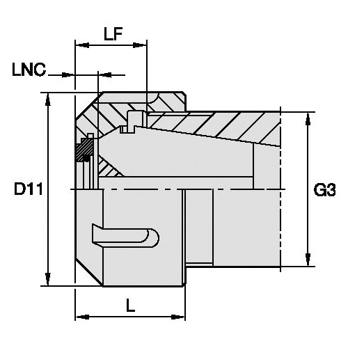 LNABER25M LOCKNUT-COOLANT STYLE