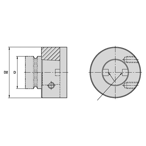 FIXTURE TTNG HSK50 50MM UNIV SLV