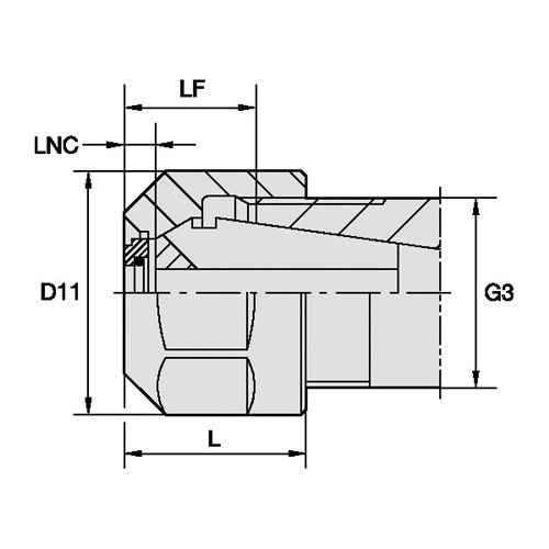 LOCKNUT HEX ER16 COLLET CHUCKS M22X1.5