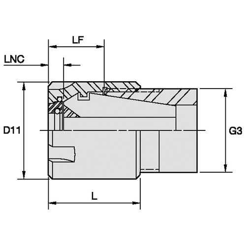 LOCKNUT SLIM ER16 COLLET CHUCKS M19X1