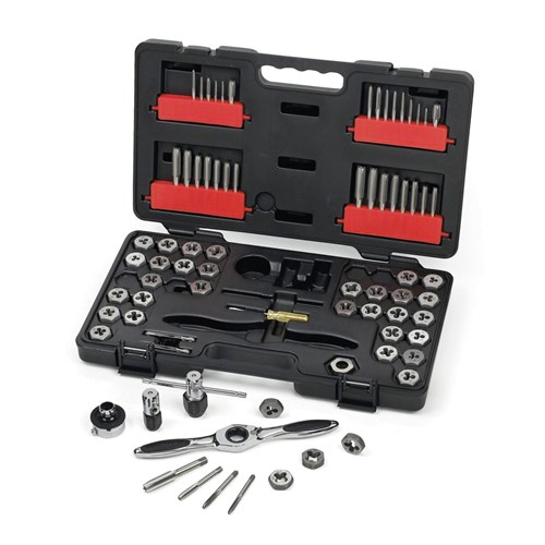 77PC SAE/METRIC RATCHETING TAP&DIE SET