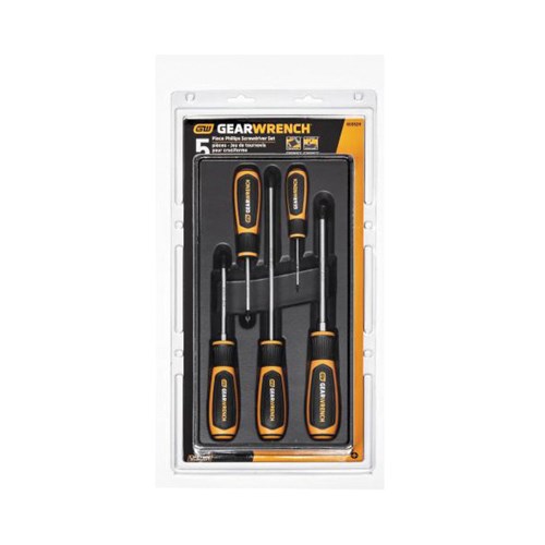 5PC PHILLIPS DUAL MAT SCREWDRIVER SET