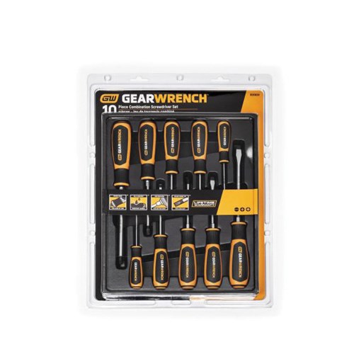 10PC SCREWDRIVER DUAL MAT PHLP SLT POZI