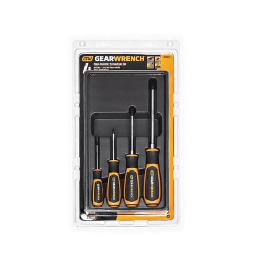 4PC SET SCREWDRIVER DUAL MAT MAG POZI