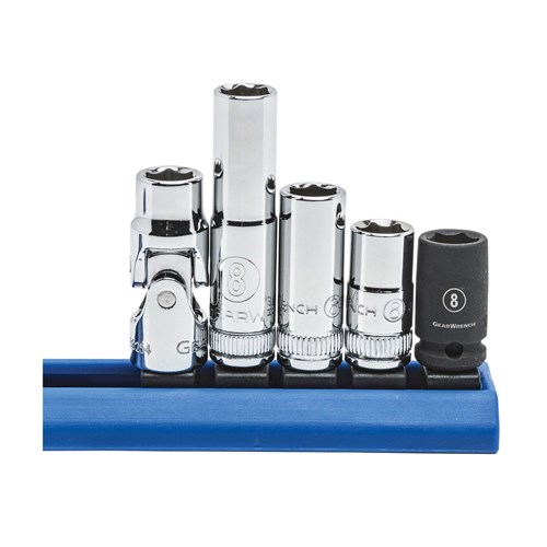 8MM 5PC SOCKET SET (6PT-1/4DR)