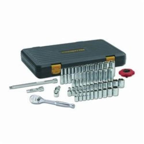 51PC SAE/MM STD&DP SOCKET SET 6PT-1/4DR