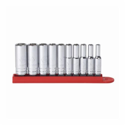 10PC DEEP SAE SOCKET SET (6PT-1/4DR)