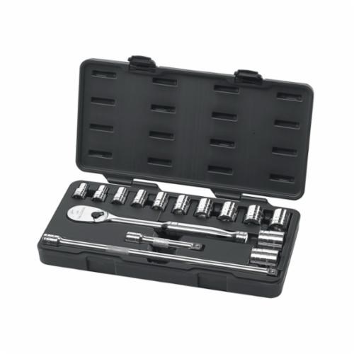 15PC STD SAE MECHANICS TL SET 6PT-1/2DR