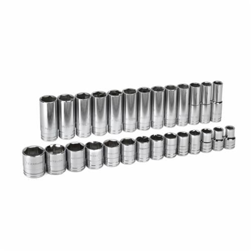 27PC STD&DP SAE SOCKET SET (6PT-1/2DR)