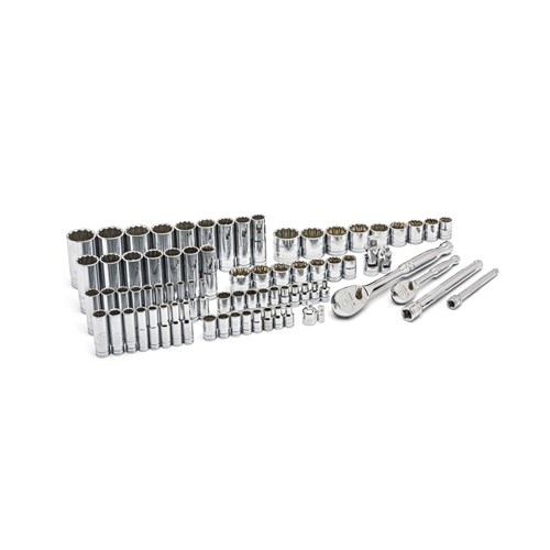 76PC SAE/MM MECH TOOL SET 12PT-1/4&3/8DR