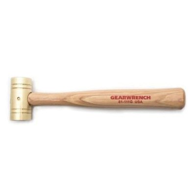 1LB BRASS HAMMER W/HICKORY HANDLE