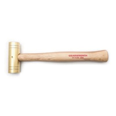 2LB BRASS HAMMER W/HICKORY HANDLE