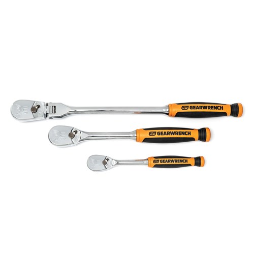 3PC DUAL MATERIAL TEARDROP RATCHET SET