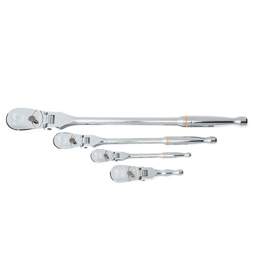 4PC 90T FLEX HEAD TEARDROP RATCHET SET