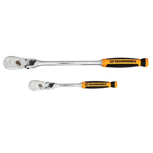 2PC 90T DUAL LOCKING FLEX HEAD RATCHET