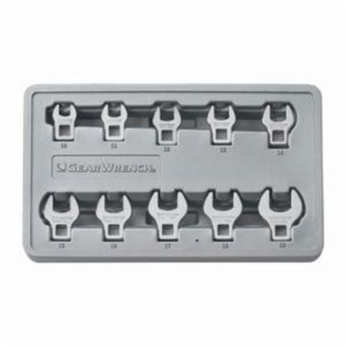 10PC CROWFOOT METRIC WRENCH SET 3/8DR