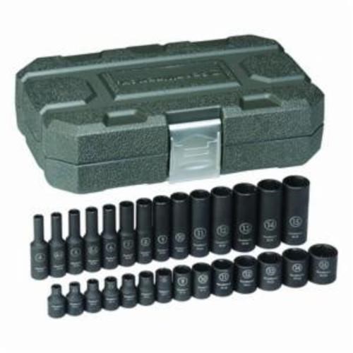 28PC STD&DP IMPACT MM SOCKET SET (1/4DR)