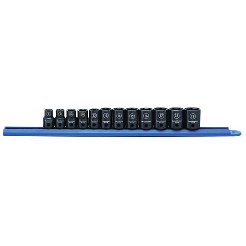 12PC STD IMPACT MM SOCKET SET 6PT-3/8DR